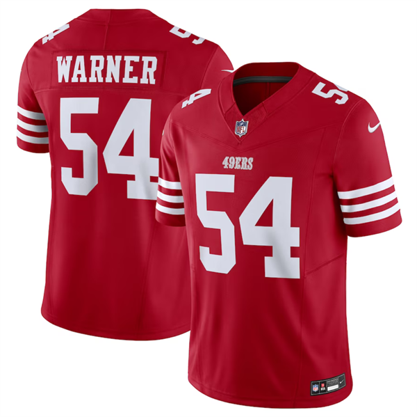 Men's San Francisco 49ers #54 Fred Warner Red 2023 F.U.S.E. Vapor Untouchable Limited Stitched Football Jersey